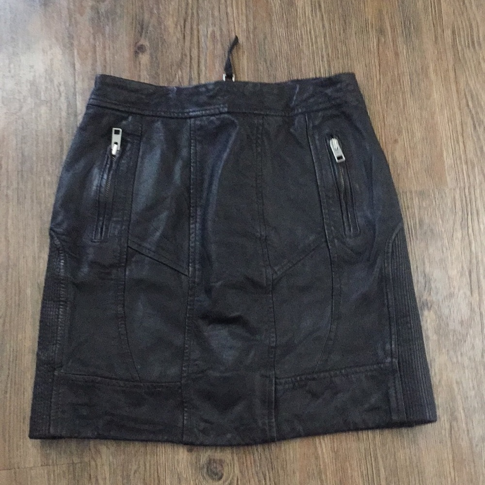 Allsaints leather skirt
